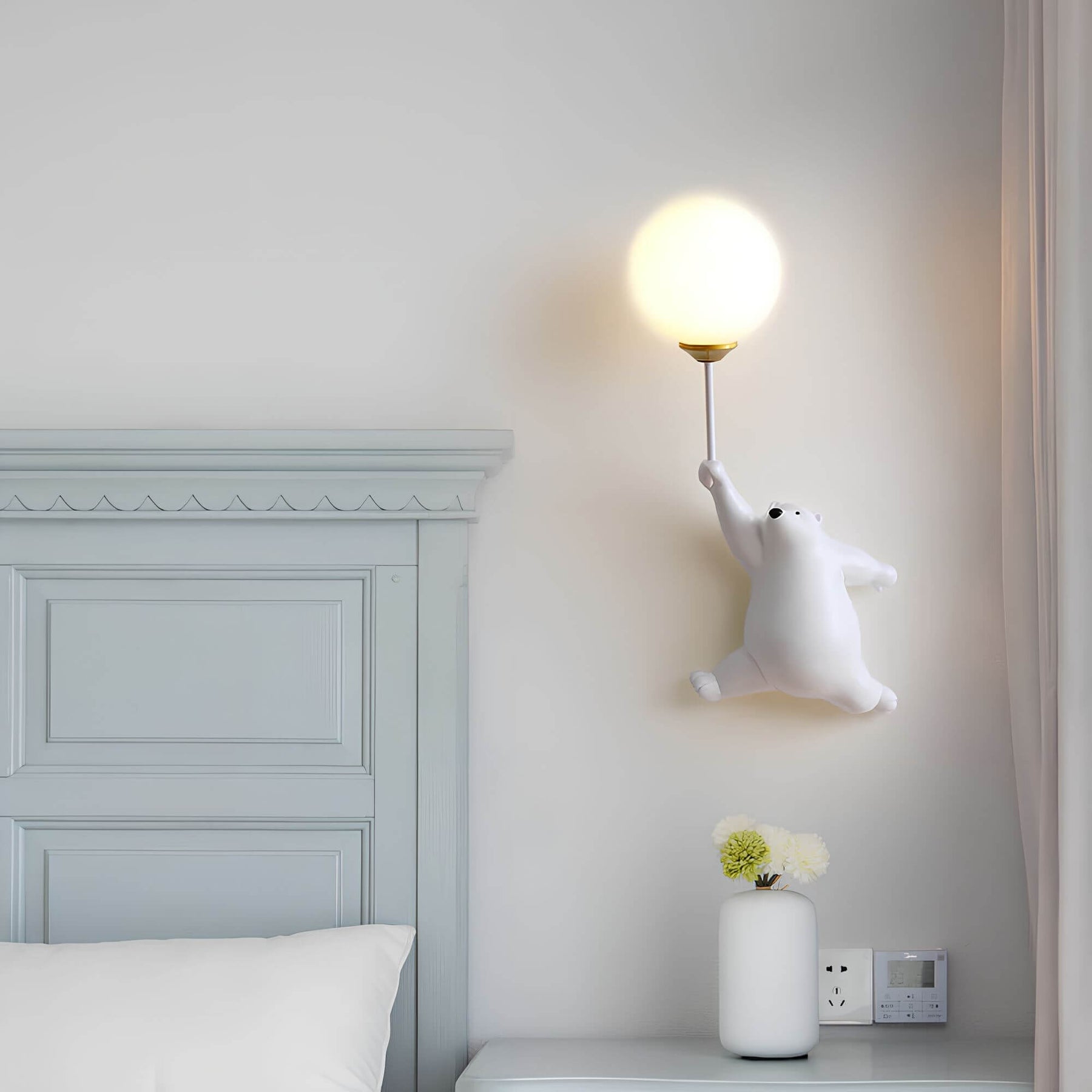 Kinderkamer LED wandlamp in beerdesign