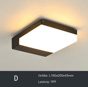 Modern ceiling light for outdoor areas