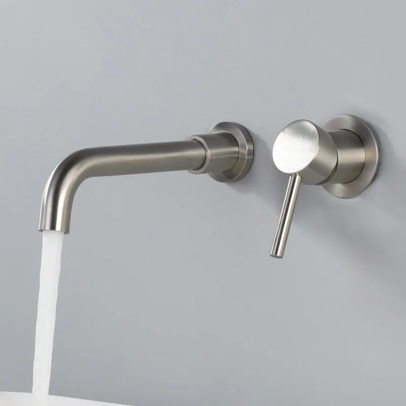 Moderne Wandarmatur aus Nickel