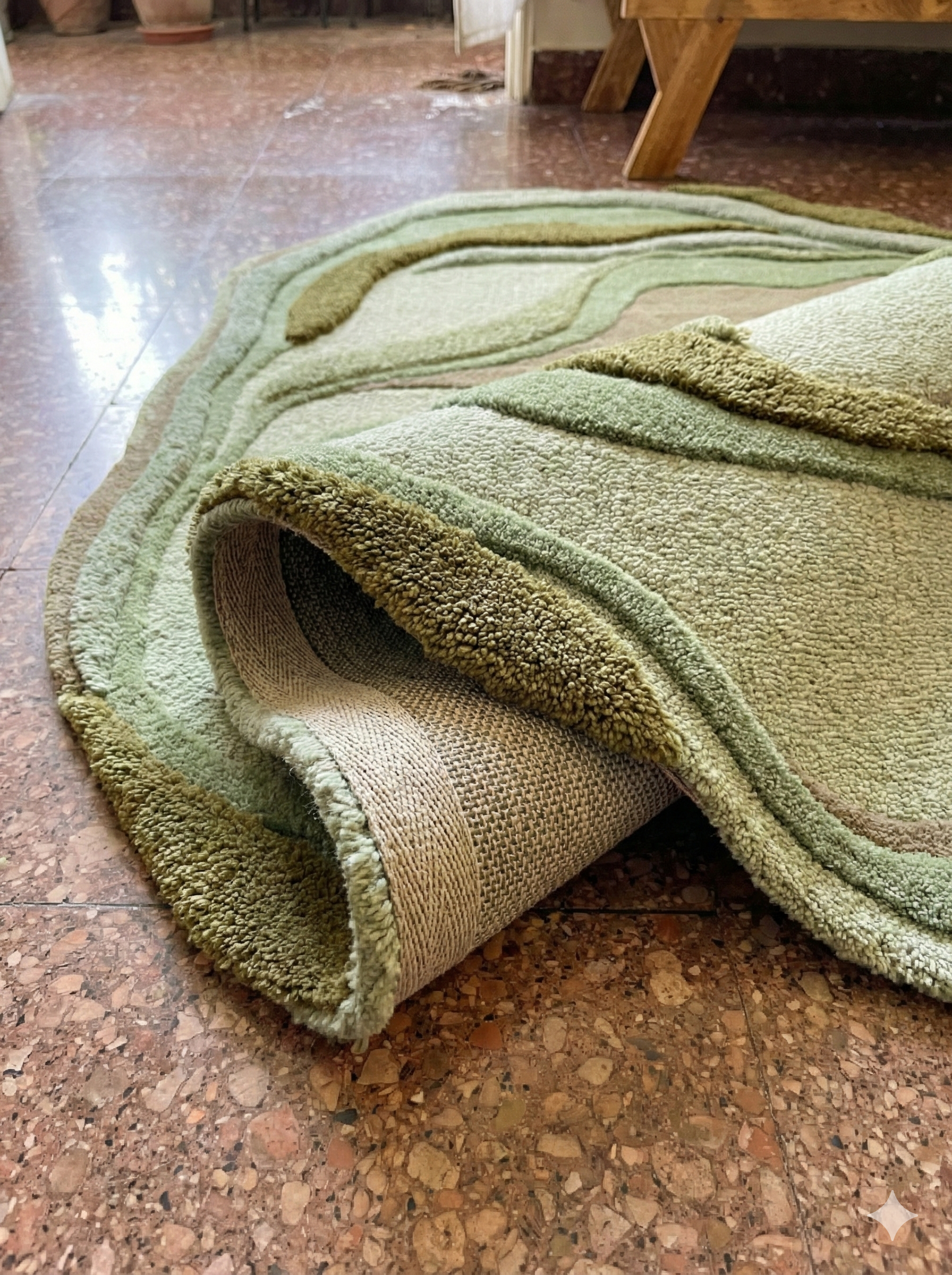 Teppich Wohnzimmer 200x300 aus reiner Neuseelandwolle mit dichter Oberfläche für modernes gemütliches Wohnambiente