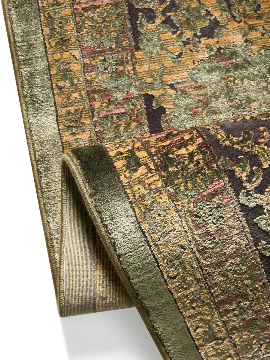Blauer Vintage Teppich orientalisch modern Wohnzimmer Teppich elegant