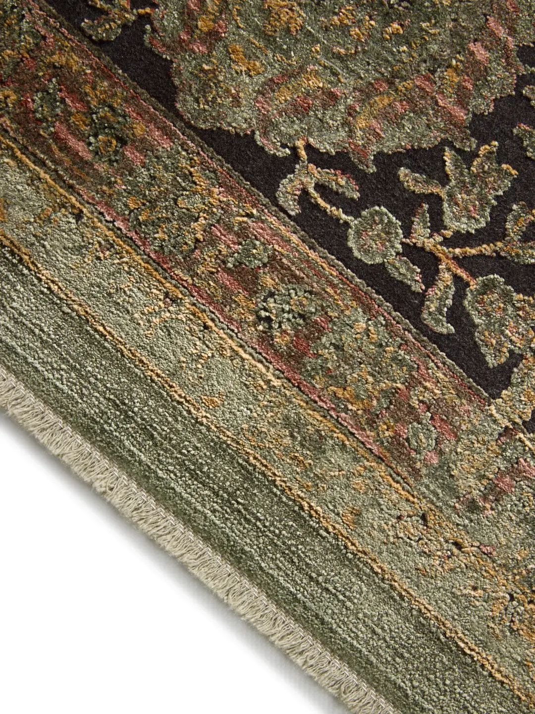 Blauer Vintage Teppich orientalisch modern Wohnzimmer Teppich elegant