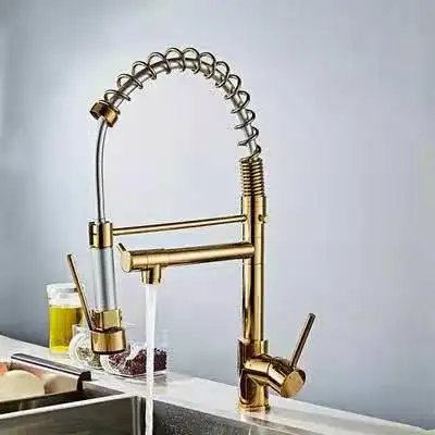 Moderne Küchenarmatur von Varello aus Edelstahl mit Ausziehbrause