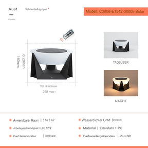 Solar Zaunpfostenleuchte LED