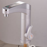 Electric faucet with instantaneous water heater and LED temperature display