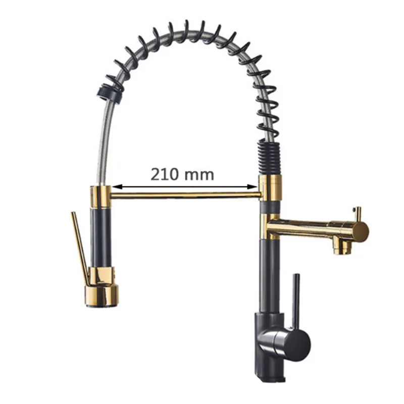 Moderne Küchenarmatur von Varello aus Edelstahl mit Ausziehbrause