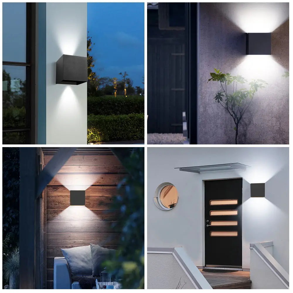 Geometrische LED-Außenwandleuchte
