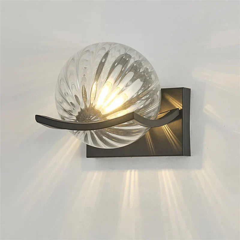 LED-wandlamp van glas