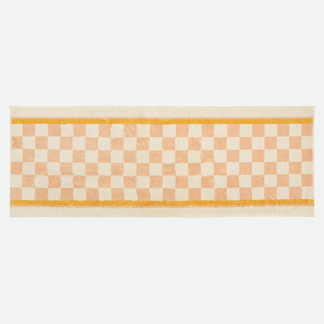 Retro Karo-Läufer Teppich-Aster Selection