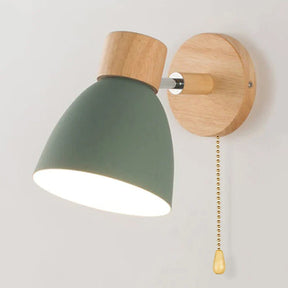 Houten wandlamp