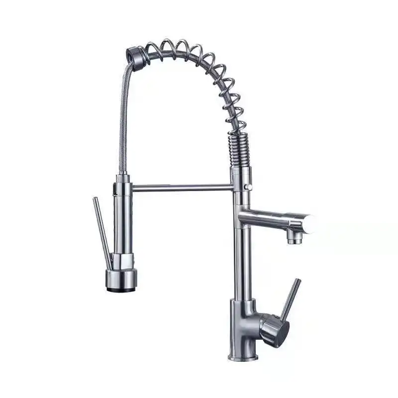 Moderne Küchenarmatur von Varello aus Edelstahl mit Ausziehbrause