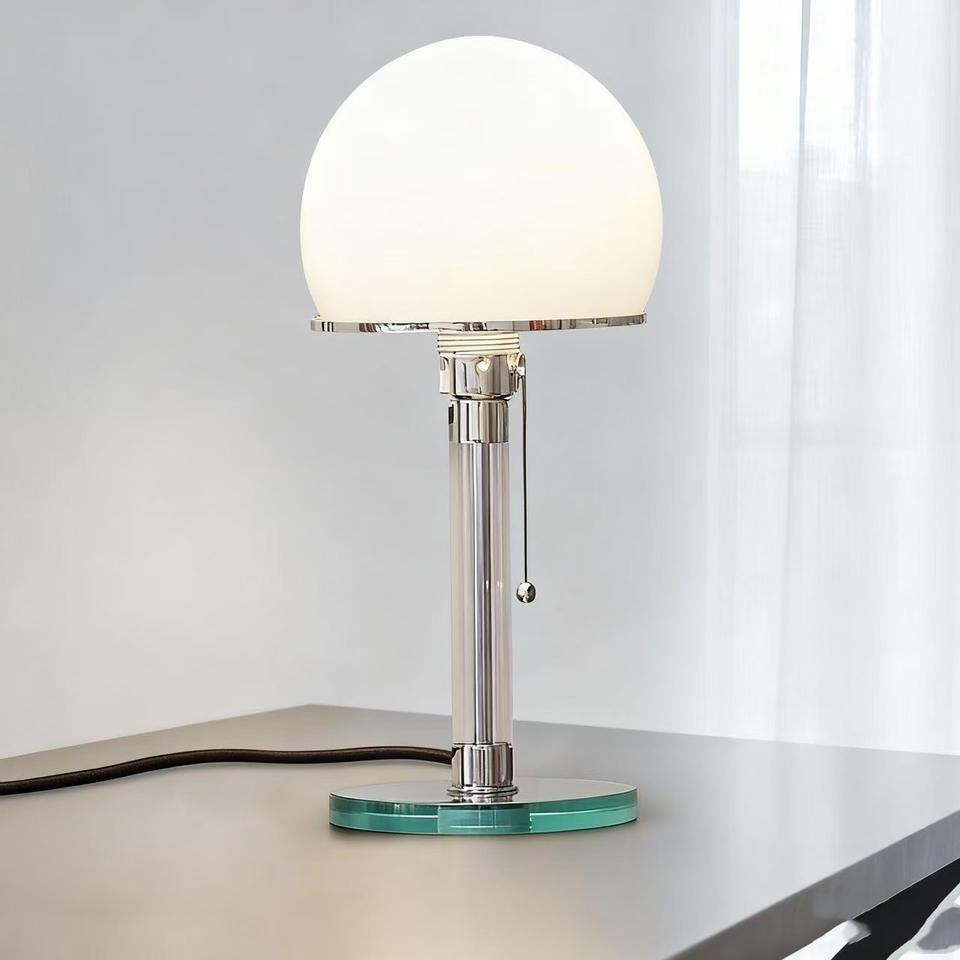 Orlena moderne Tischleuchte aus Metall und Glas
