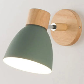 Houten wandlamp