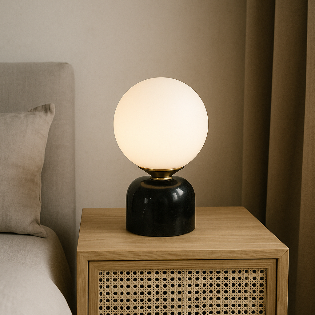 Elegante Tischlampe aus Marmor
