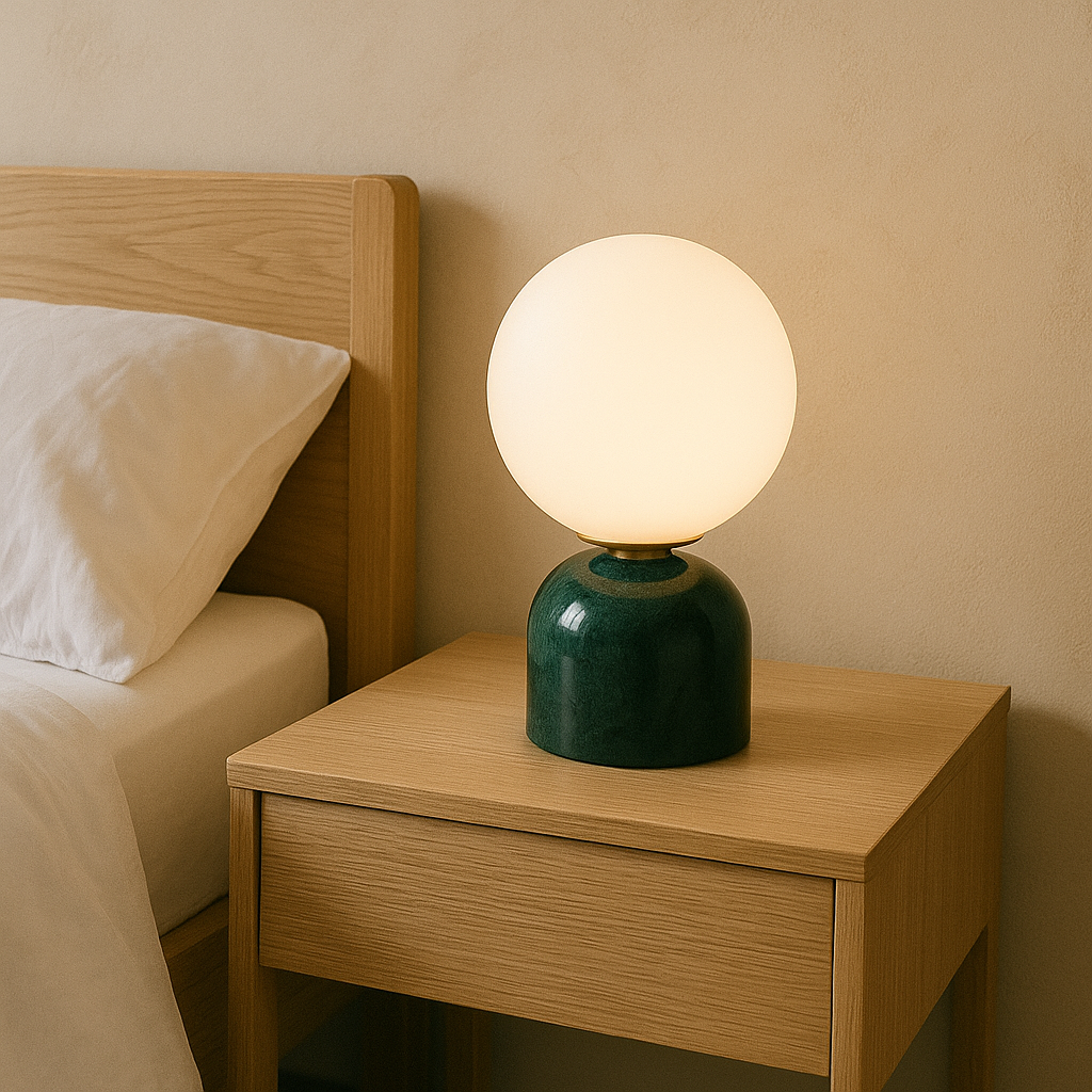 Elegante Tischlampe aus Marmor