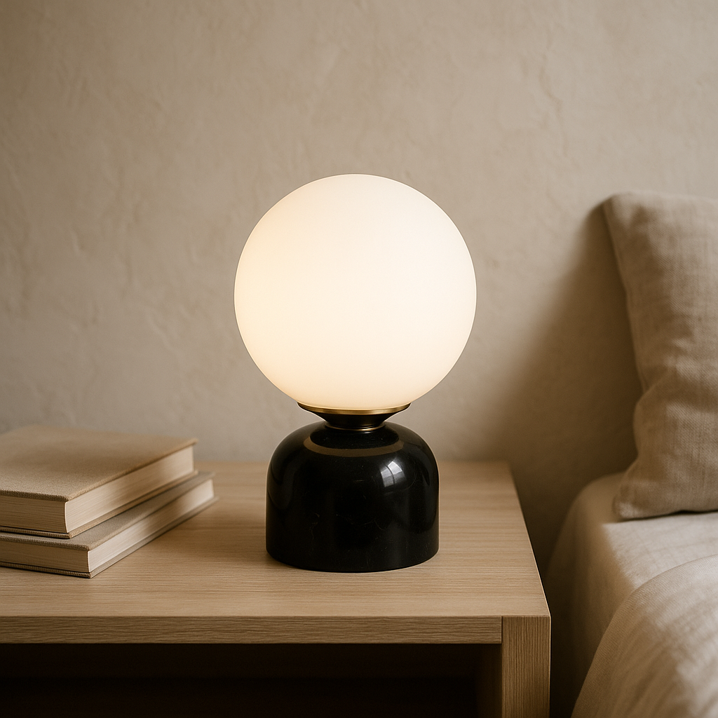 Elegante Tischlampe aus Marmor