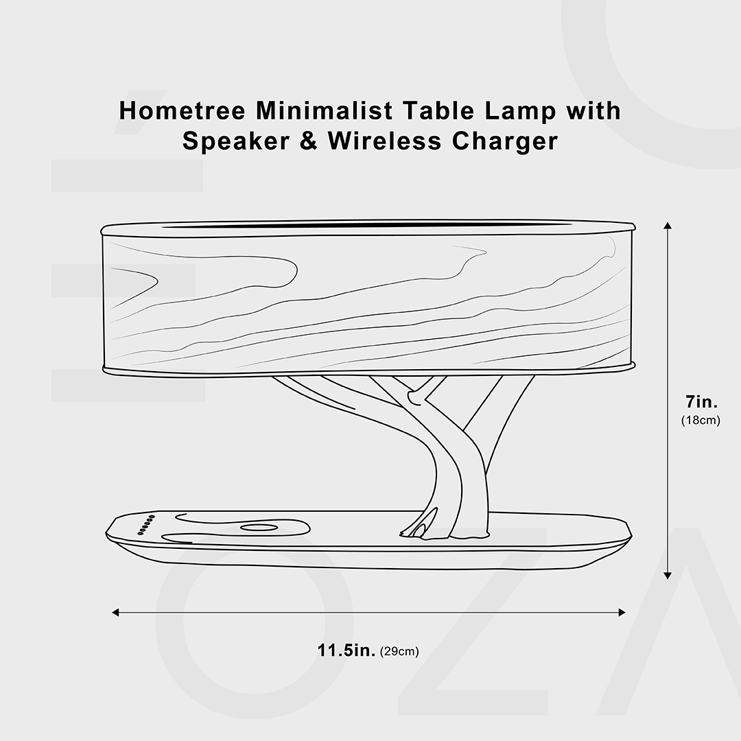 Minimalistische tafellamp met speaker 