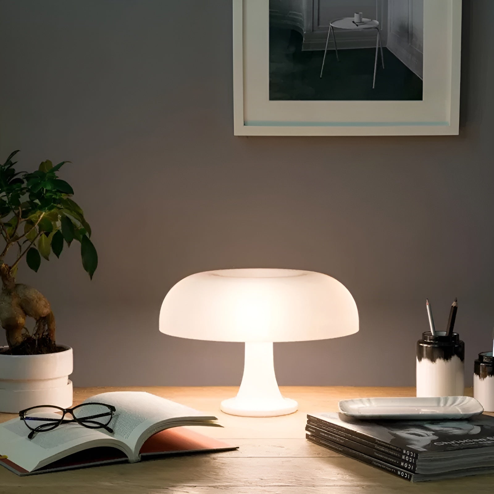 Lampe de table champignon LED sans fil