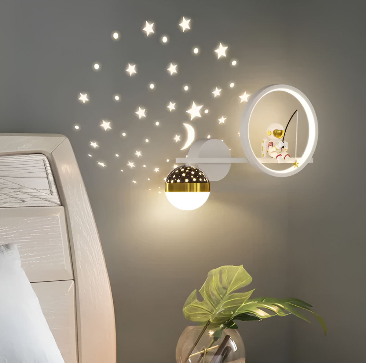 LED wandlamp sterrenhemel astronaut