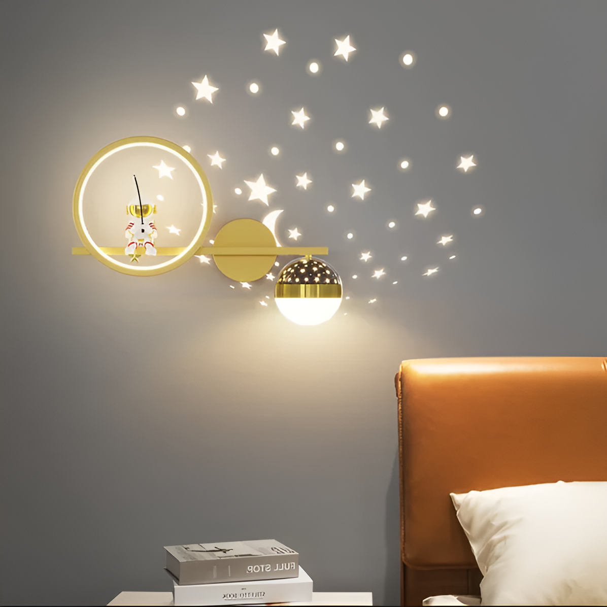 LED wandlamp sterrenhemel astronaut