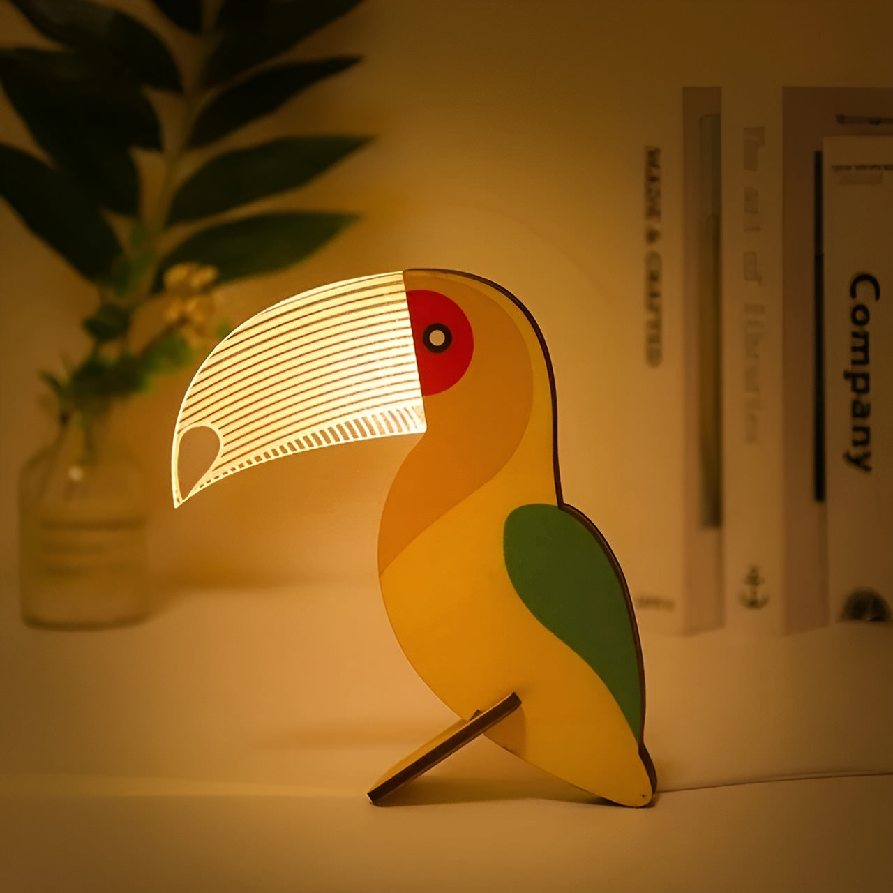 Lampe de table LED Animal en bois