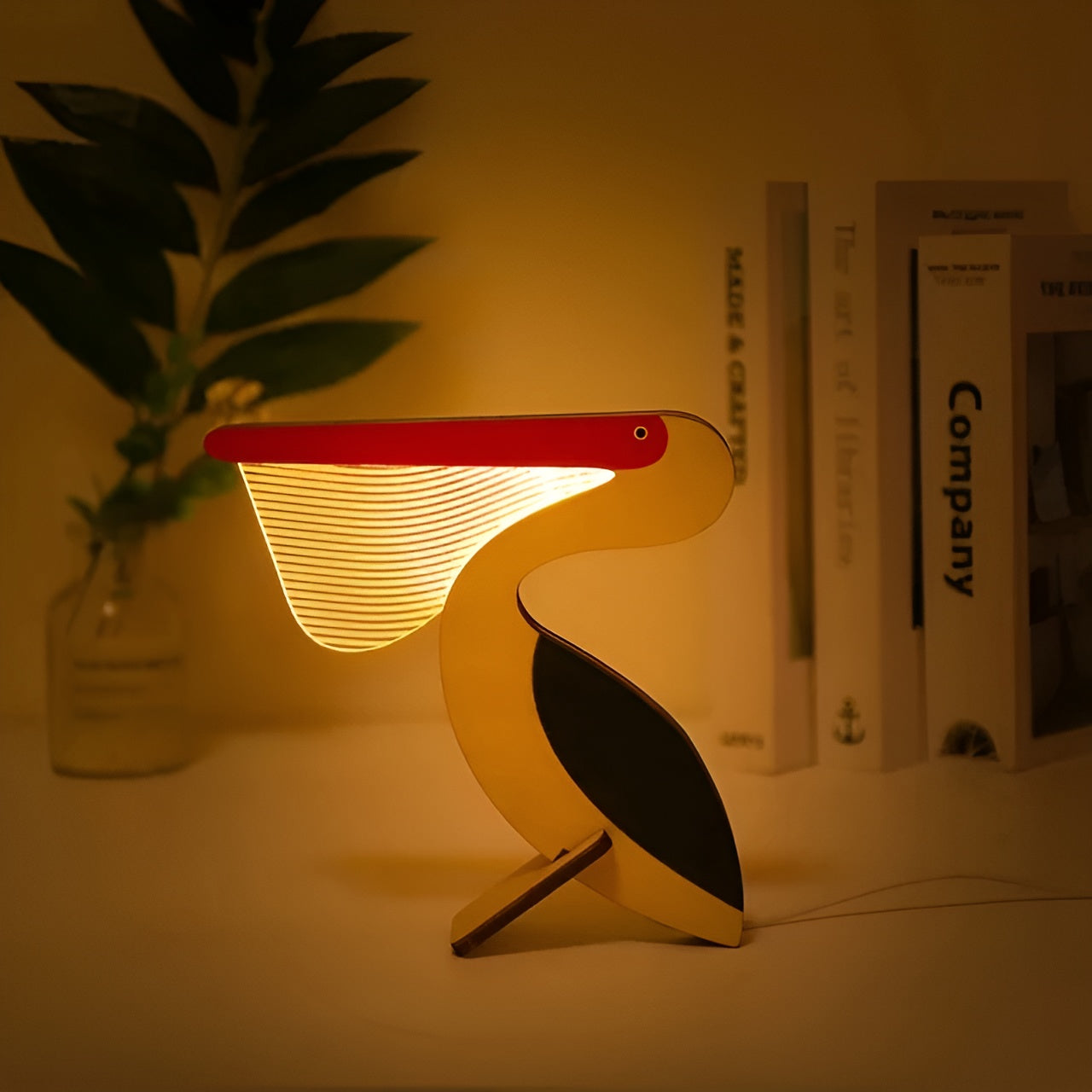 Lampe de table LED Animal en bois