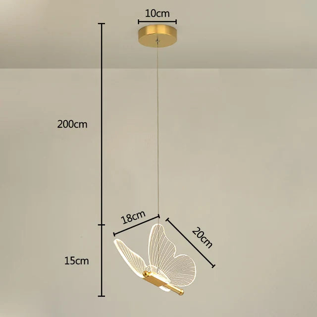 FlutterGlow – LED-Schmetterlings-Hängelampe