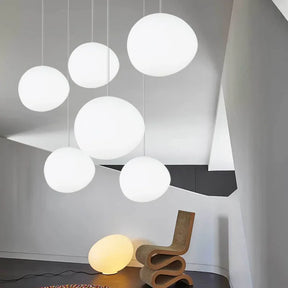 Round glass pendant light