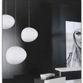 Round glass pendant light