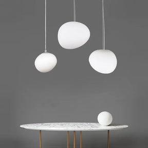 Round glass pendant light