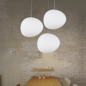 Round glass pendant light