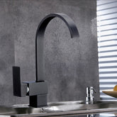 Elegant brass kitchen faucet