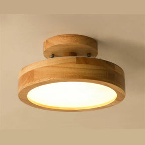 NordicGlo – Ronde Scandinavische massief houten plafondlamp