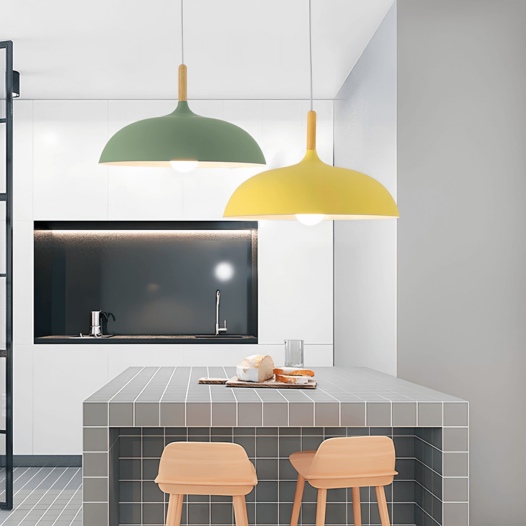 ScandiOak – Minimalistische Eichenholz-LED-Deckenlampe-Aster Selection