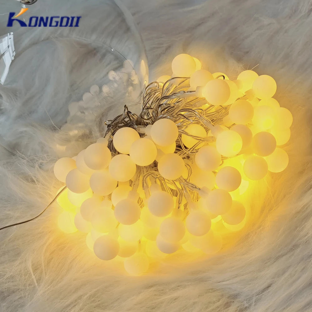 LED Kugel-Lichterkette 13m für Weihnachten