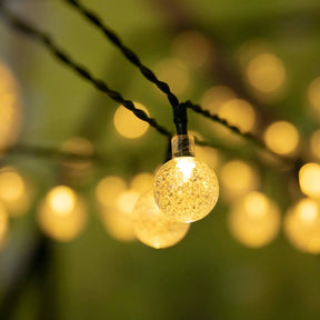 Solar LED Kristallkugel Lichterkette für Weihnachten & Garten
