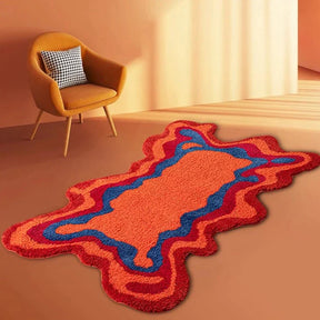 Tapis touffeté psychédélique années 70