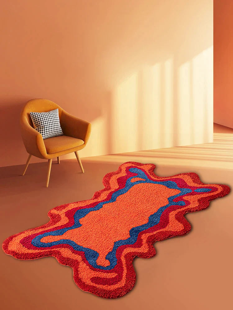 Tapis touffeté psychédélique années 70