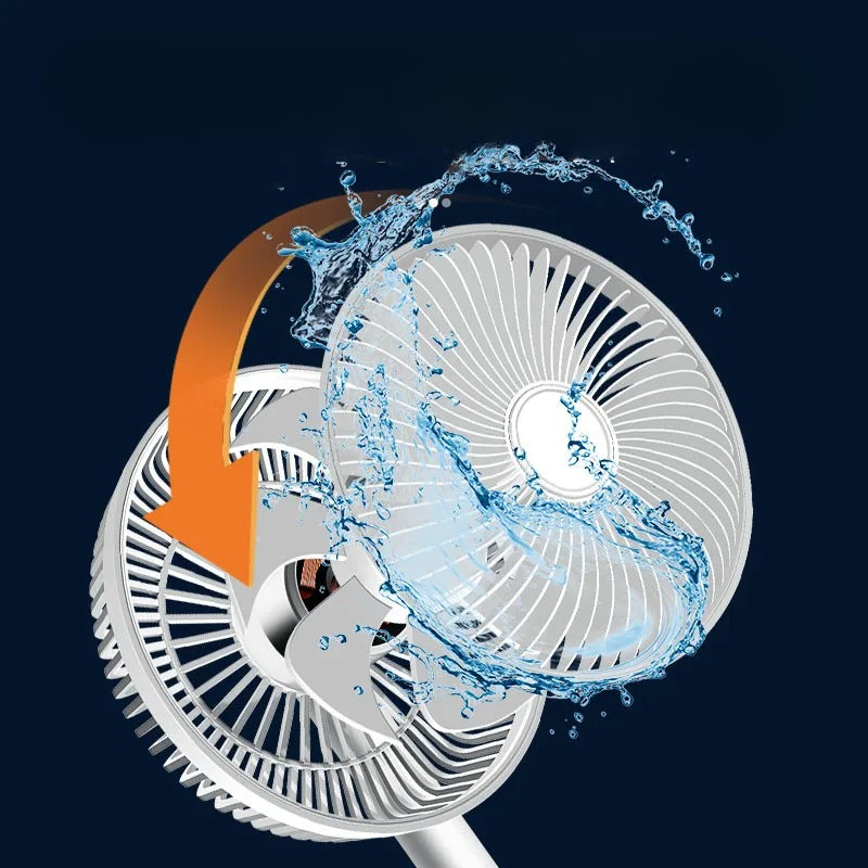 Wiederaufladbarer oszillierender Tischventilator