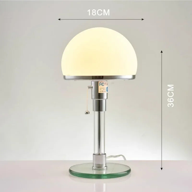 Wilora Bauhaus Glas-Tischlampe