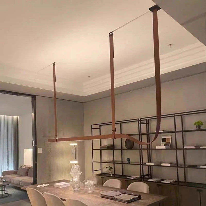 Luxus Leder Pendellampe