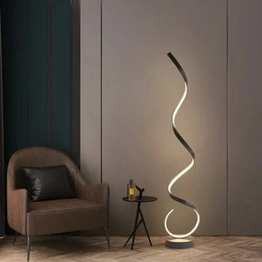Spiral design LED floor lamp
