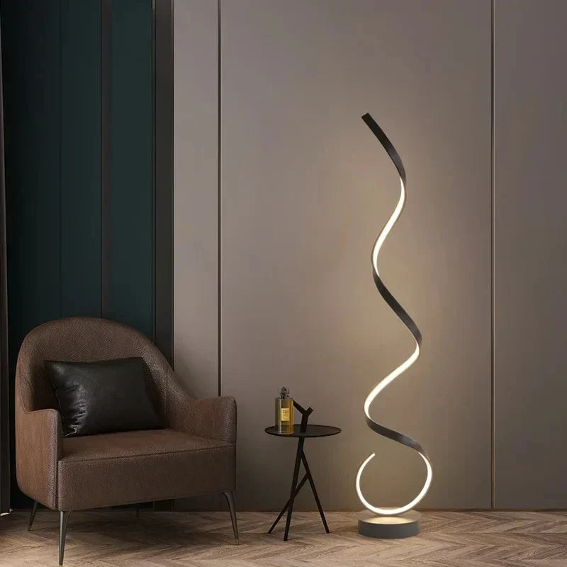 Spiral-Design LED Stehlampe
