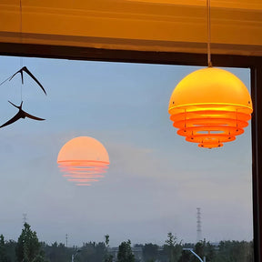 Orange Glas Pendelleuchte