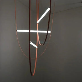 LED Leder Pendelleuchte