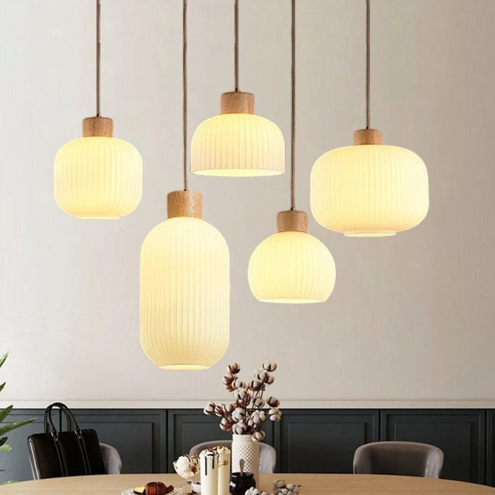 Aster Maison | Pendelleuchte aus Glas im Japanischen Stil