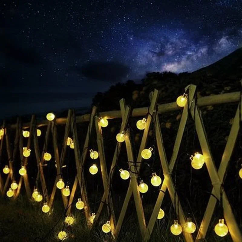 Solar Kristallkugel Lichterkette für Weihnachten & Gartenparty