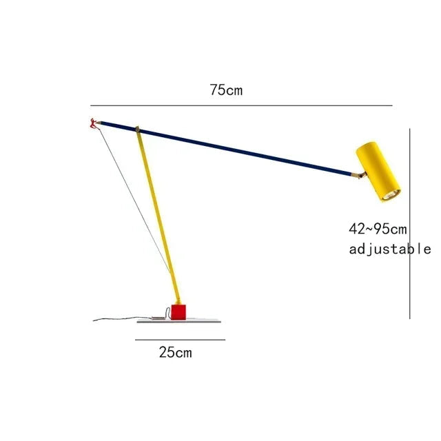Verstellbare nordische Bogenstehlampe