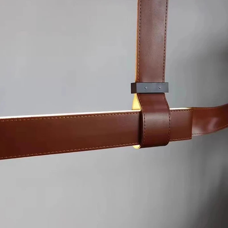 Luxus Leder Pendellampe