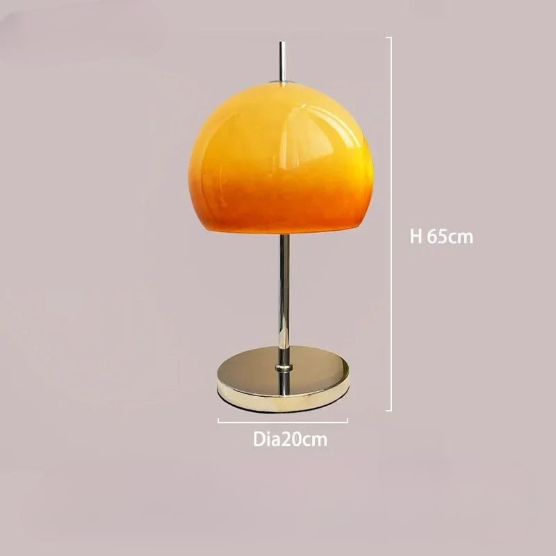 Retro-Pilz-Glas-Stehlampe